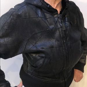 Emporio Armani reversible leather fur jacket